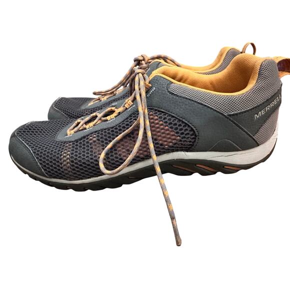 Merrell Men's Gray Orange Castle Rock Lace Up Trail Running Shoes Size 13 - Picture 3 of 8